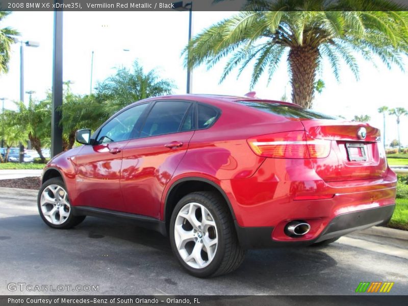 Vermilion Red Metallic / Black 2008 BMW X6 xDrive35i