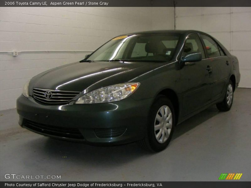 Aspen Green Pearl / Stone Gray 2006 Toyota Camry LE