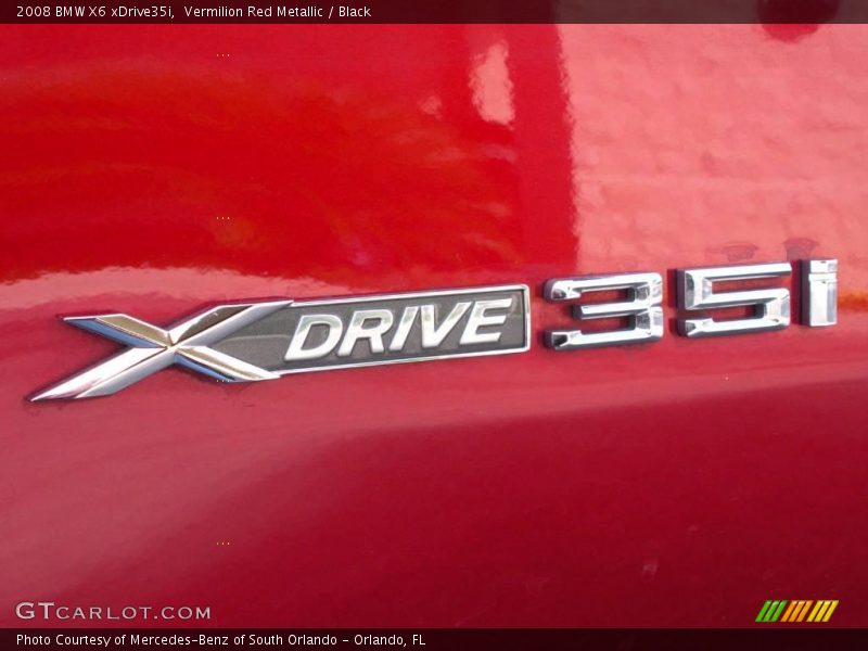 Vermilion Red Metallic / Black 2008 BMW X6 xDrive35i
