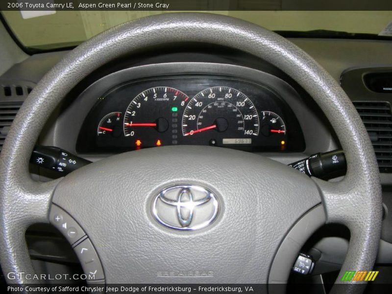 Aspen Green Pearl / Stone Gray 2006 Toyota Camry LE