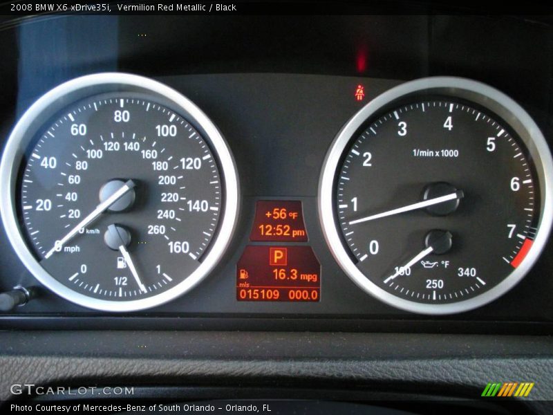 Vermilion Red Metallic / Black 2008 BMW X6 xDrive35i