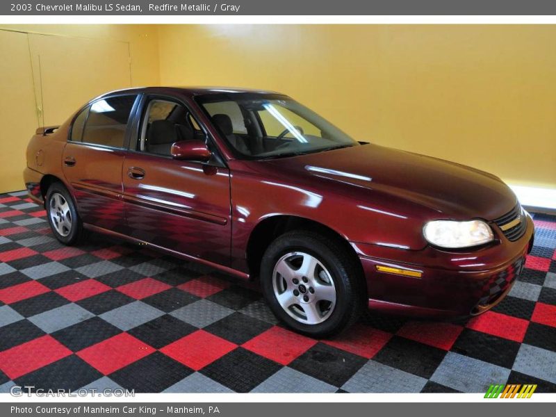 Redfire Metallic / Gray 2003 Chevrolet Malibu LS Sedan