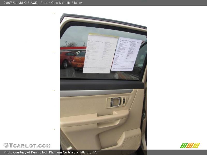 Prairie Gold Metallic / Beige 2007 Suzuki XL7 AWD