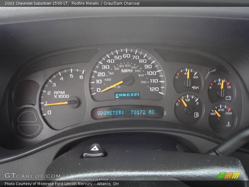 Redfire Metallic / Gray/Dark Charcoal 2003 Chevrolet Suburban 1500 LT