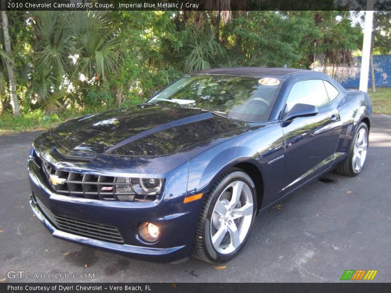 Imperial Blue Metallic / Gray 2010 Chevrolet Camaro SS/RS Coupe