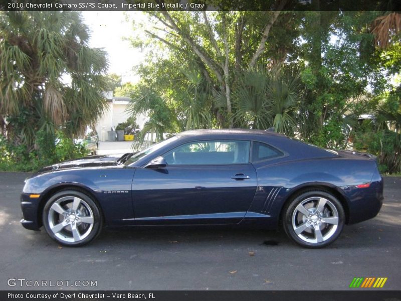 Imperial Blue Metallic / Gray 2010 Chevrolet Camaro SS/RS Coupe
