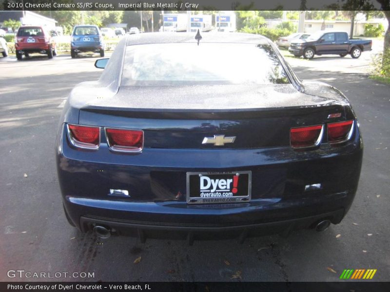 Imperial Blue Metallic / Gray 2010 Chevrolet Camaro SS/RS Coupe