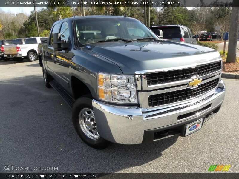 Blue Granite Metallic / Dark Titanium/Light Titanium 2008 Chevrolet Silverado 2500HD LT Crew Cab