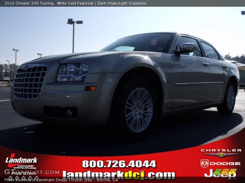 White Gold Pearlcoat / Dark Khaki/Light Graystone 2010 Chrysler 300 Touring