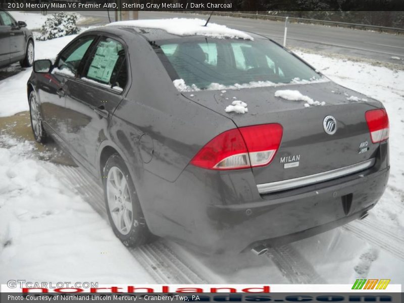 Sterling Gray Metallic / Dark Charcoal 2010 Mercury Milan V6 Premier AWD