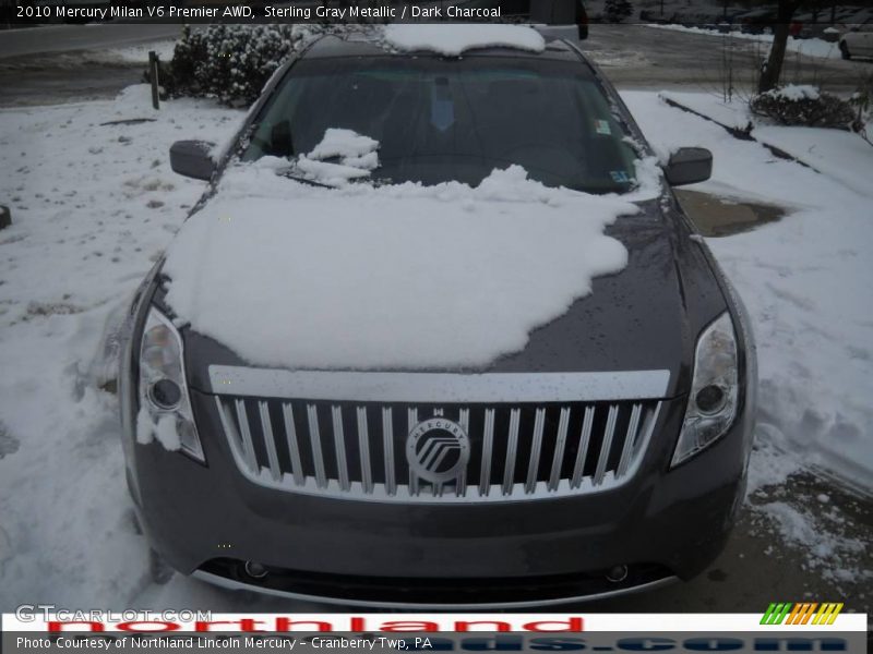 Sterling Gray Metallic / Dark Charcoal 2010 Mercury Milan V6 Premier AWD