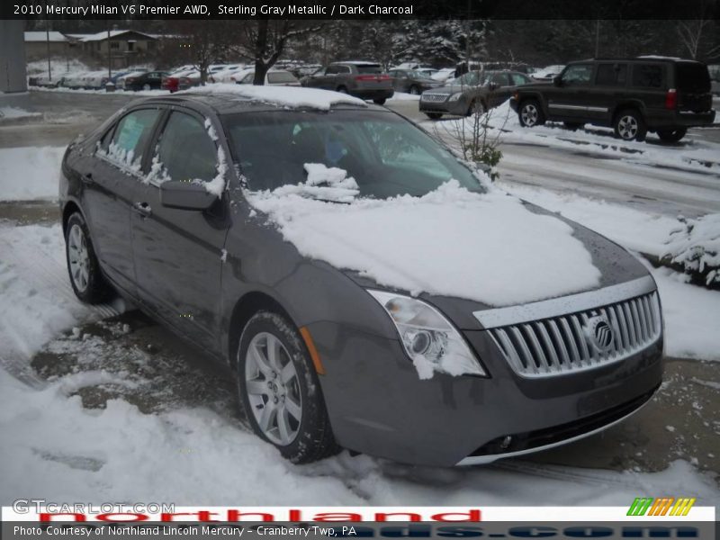 Sterling Gray Metallic / Dark Charcoal 2010 Mercury Milan V6 Premier AWD