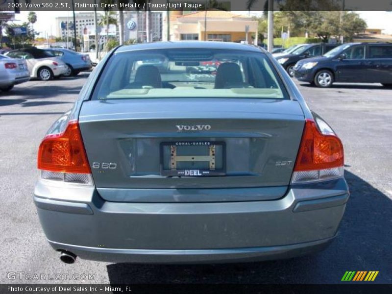 Platinum Green Metallic / Taupe/Light Taupe 2005 Volvo S60 2.5T