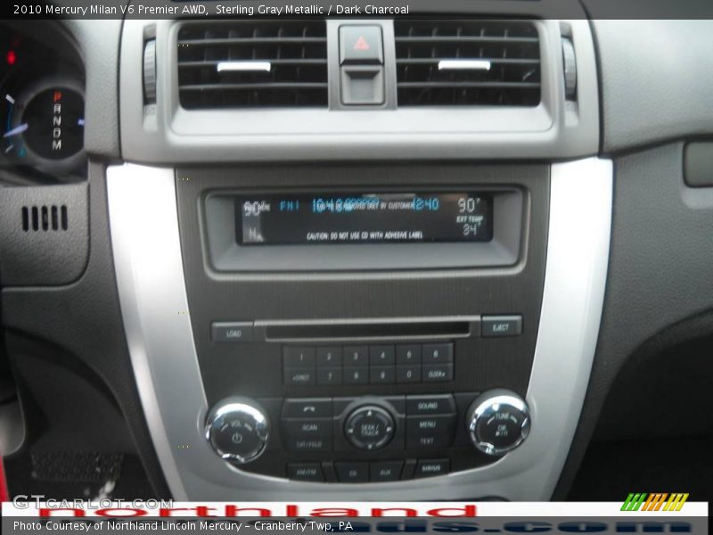 Sterling Gray Metallic / Dark Charcoal 2010 Mercury Milan V6 Premier AWD
