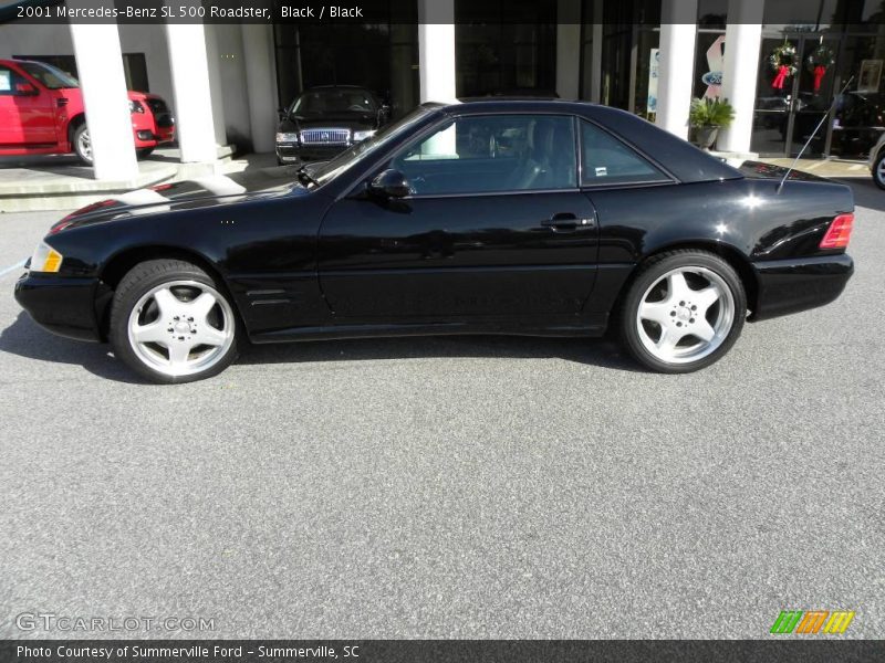 Black / Black 2001 Mercedes-Benz SL 500 Roadster