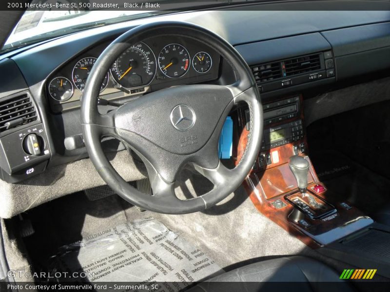 Black / Black 2001 Mercedes-Benz SL 500 Roadster