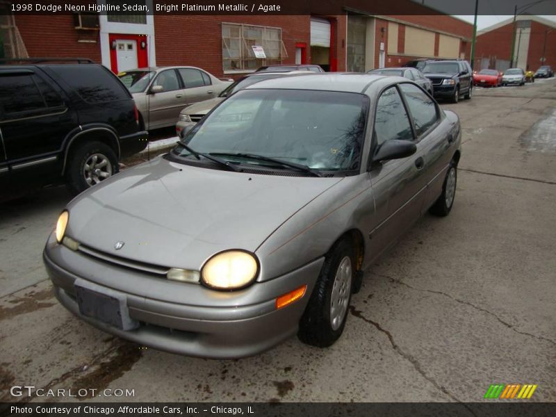 Bright Platinum Metallic / Agate 1998 Dodge Neon Highline Sedan