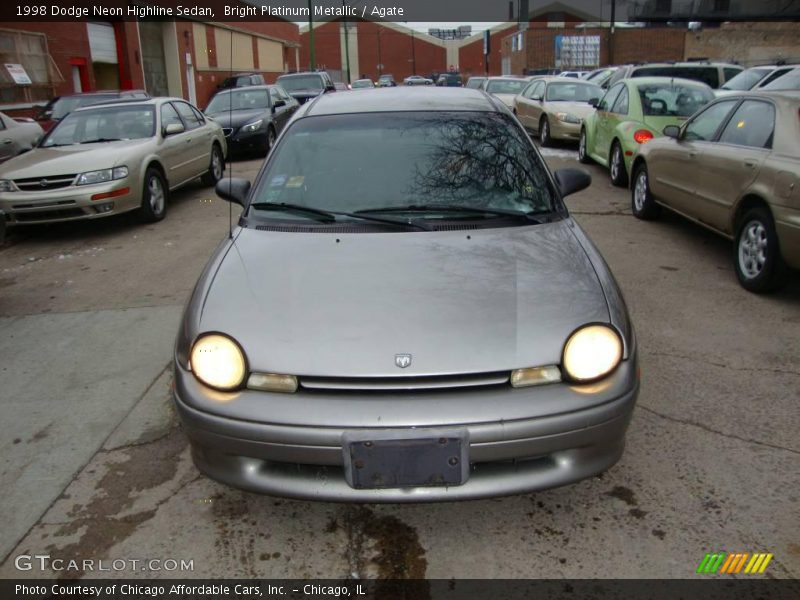 Bright Platinum Metallic / Agate 1998 Dodge Neon Highline Sedan
