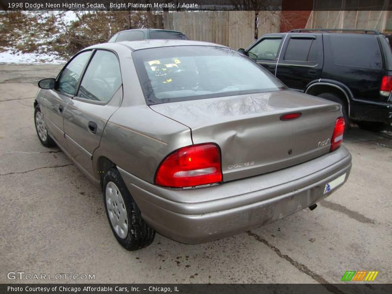Bright Platinum Metallic / Agate 1998 Dodge Neon Highline Sedan