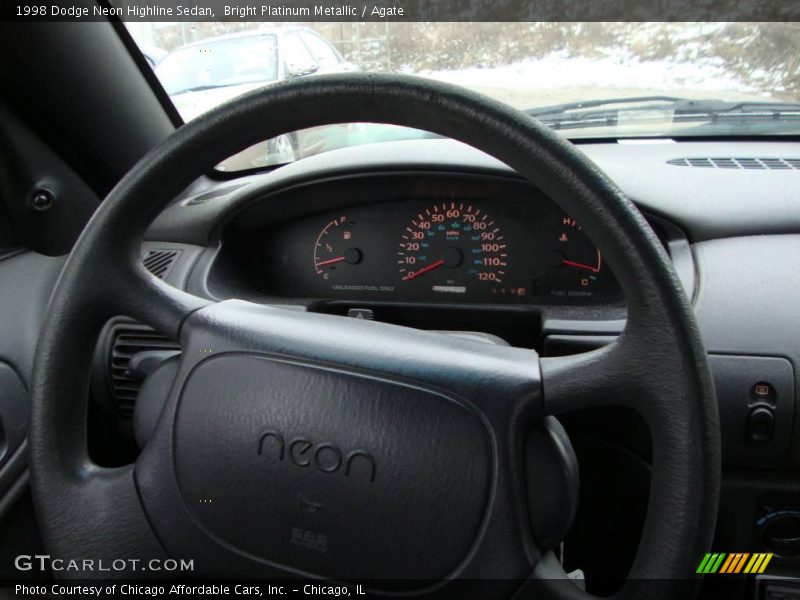 Bright Platinum Metallic / Agate 1998 Dodge Neon Highline Sedan