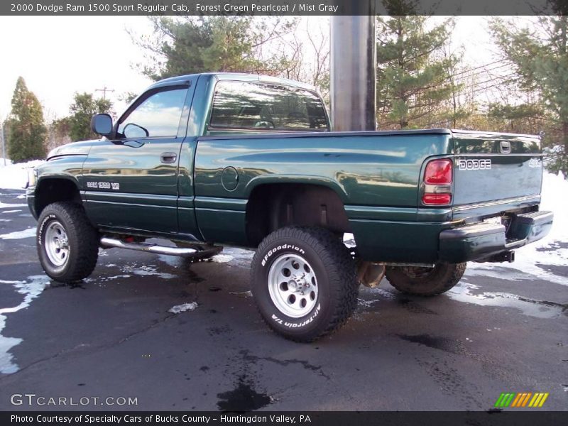 Forest Green Pearlcoat / Mist Gray 2000 Dodge Ram 1500 Sport Regular Cab