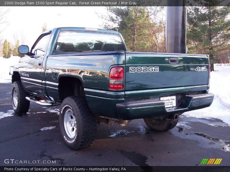 Forest Green Pearlcoat / Mist Gray 2000 Dodge Ram 1500 Sport Regular Cab