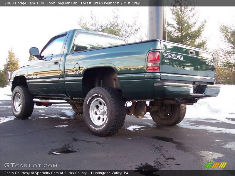 Forest Green Pearlcoat / Mist Gray 2000 Dodge Ram 1500 Sport Regular Cab
