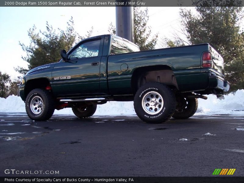 Forest Green Pearlcoat / Mist Gray 2000 Dodge Ram 1500 Sport Regular Cab