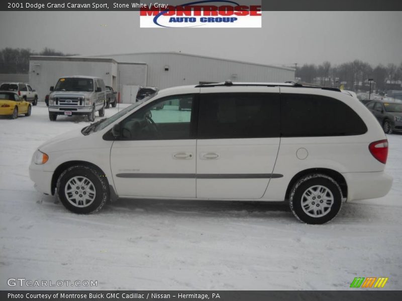 Stone White / Gray 2001 Dodge Grand Caravan Sport