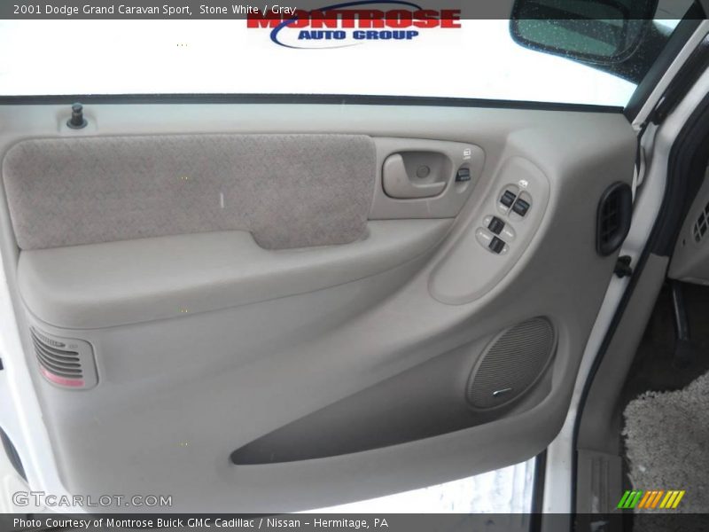 Stone White / Gray 2001 Dodge Grand Caravan Sport