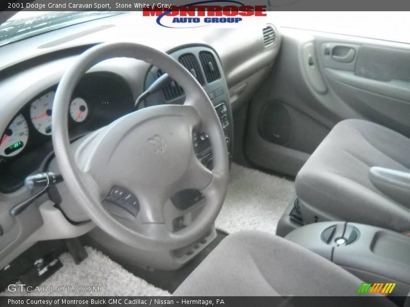 Stone White / Gray 2001 Dodge Grand Caravan Sport