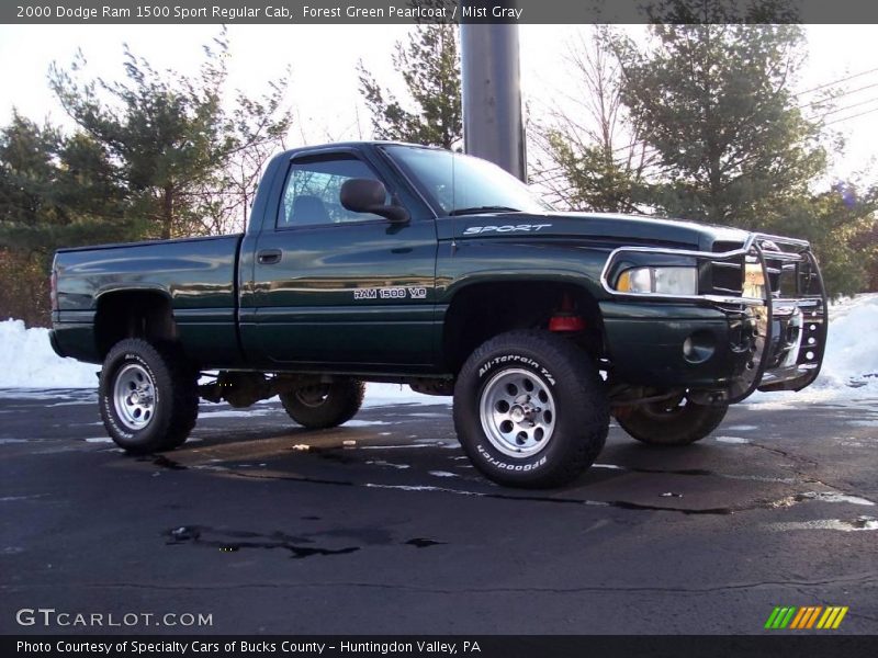 Forest Green Pearlcoat / Mist Gray 2000 Dodge Ram 1500 Sport Regular Cab