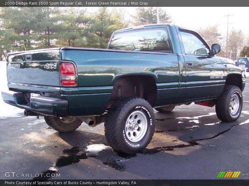 Forest Green Pearlcoat / Mist Gray 2000 Dodge Ram 1500 Sport Regular Cab