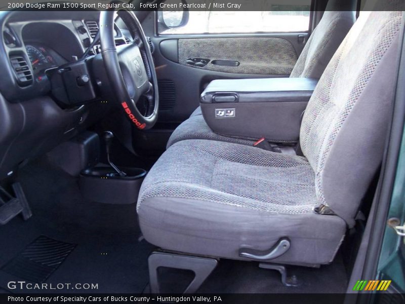 Forest Green Pearlcoat / Mist Gray 2000 Dodge Ram 1500 Sport Regular Cab