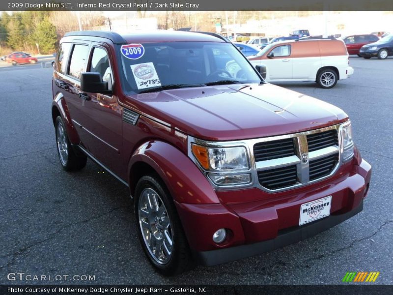 Inferno Red Crystal Pearl / Dark Slate Gray 2009 Dodge Nitro SLT