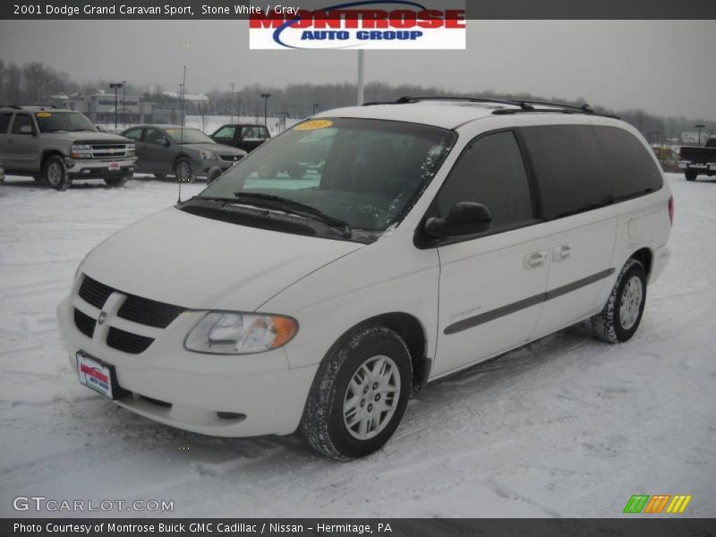 Stone White / Gray 2001 Dodge Grand Caravan Sport