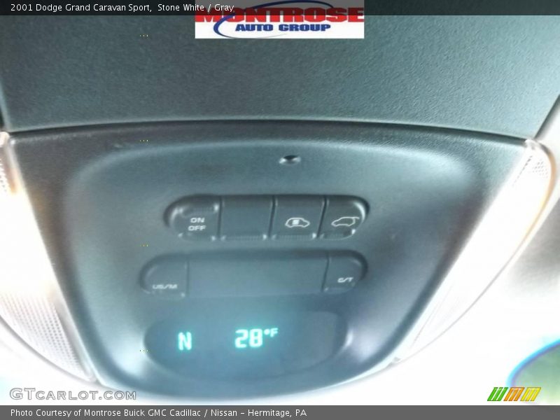Stone White / Gray 2001 Dodge Grand Caravan Sport