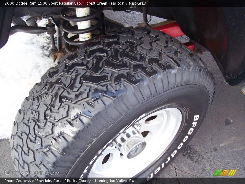 Forest Green Pearlcoat / Mist Gray 2000 Dodge Ram 1500 Sport Regular Cab