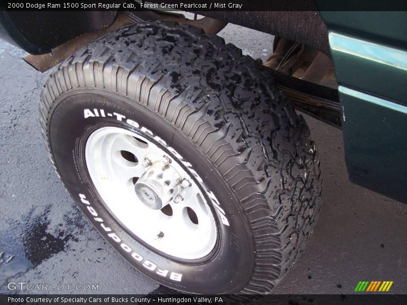 Forest Green Pearlcoat / Mist Gray 2000 Dodge Ram 1500 Sport Regular Cab
