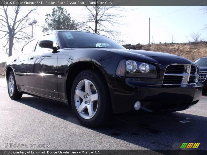 Brilliant Black Crystal Pearl / Dark Slate Gray 2010 Dodge Charger SXT