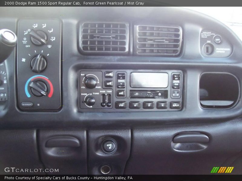Forest Green Pearlcoat / Mist Gray 2000 Dodge Ram 1500 Sport Regular Cab