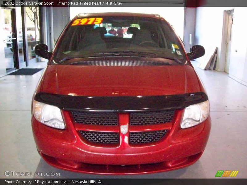 Inferno Red Tinted Pearl / Mist Gray 2002 Dodge Caravan Sport