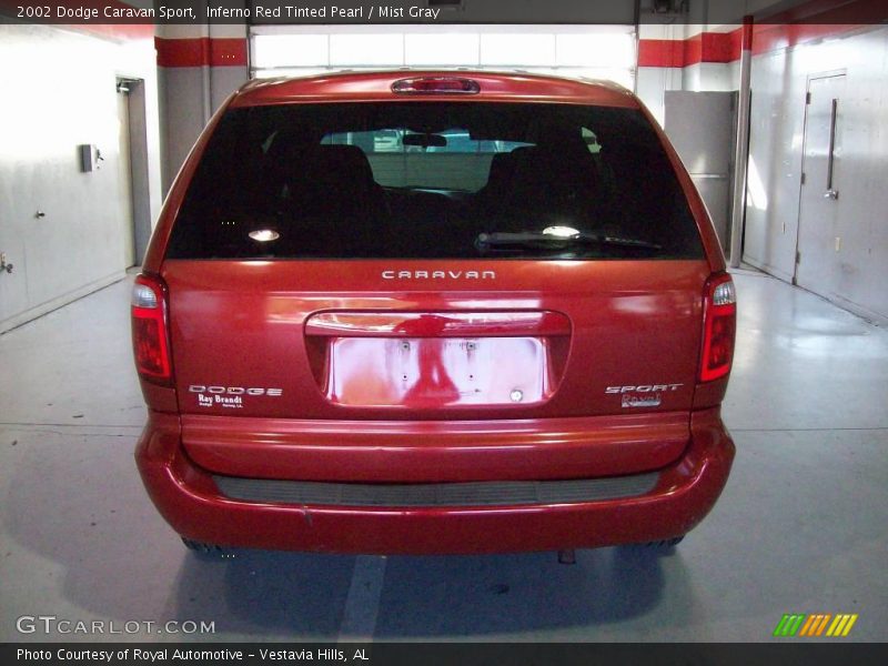 Inferno Red Tinted Pearl / Mist Gray 2002 Dodge Caravan Sport