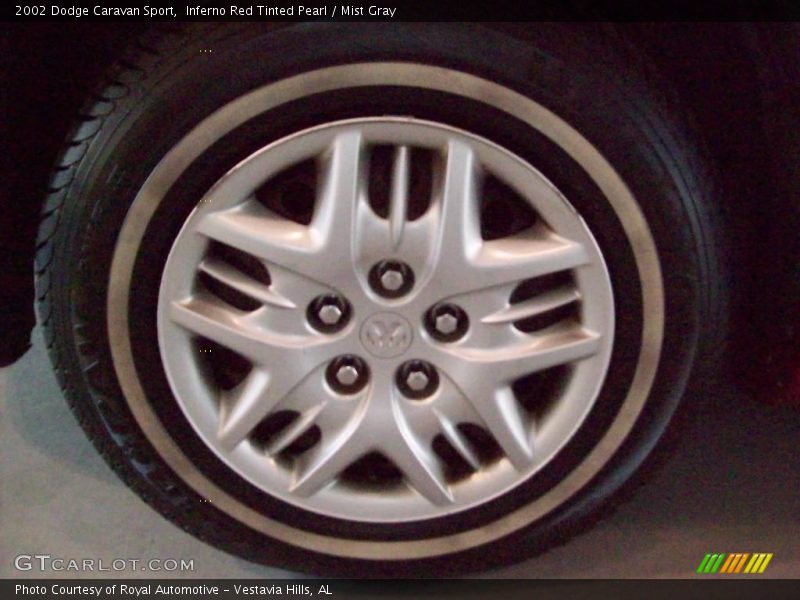 Inferno Red Tinted Pearl / Mist Gray 2002 Dodge Caravan Sport