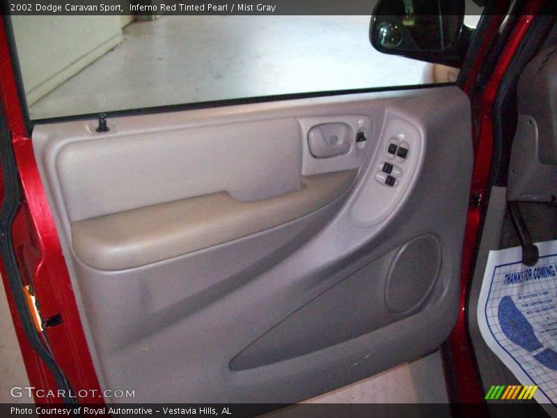 Inferno Red Tinted Pearl / Mist Gray 2002 Dodge Caravan Sport