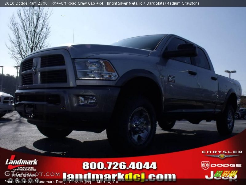 Bright Silver Metallic / Dark Slate/Medium Graystone 2010 Dodge Ram 2500 TRX4-Off Road Crew Cab 4x4