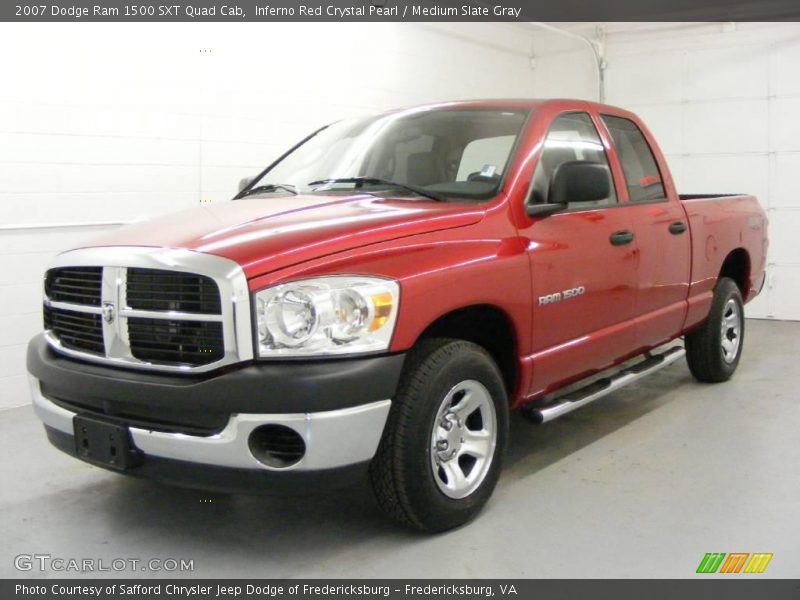 Inferno Red Crystal Pearl / Medium Slate Gray 2007 Dodge Ram 1500 SXT Quad Cab