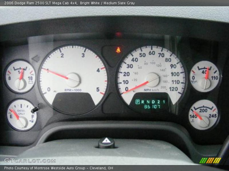 Bright White / Medium Slate Gray 2006 Dodge Ram 2500 SLT Mega Cab 4x4