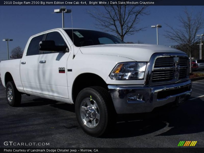 Bright White / Dark Slate/Medium Graystone 2010 Dodge Ram 2500 Big Horn Edition Crew Cab 4x4