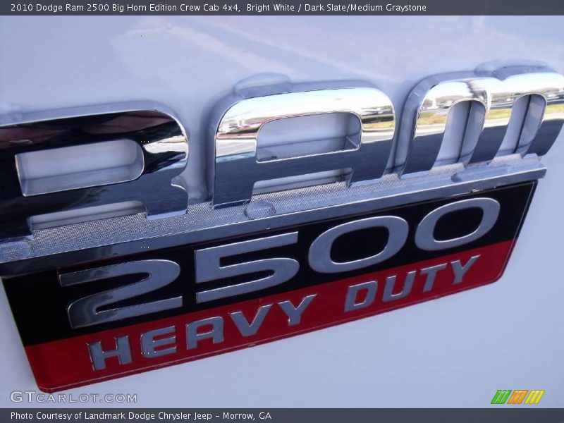 Bright White / Dark Slate/Medium Graystone 2010 Dodge Ram 2500 Big Horn Edition Crew Cab 4x4